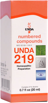 Bottle of UNDA 219 Numbered Compounds with label