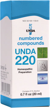 UNDA 220 Numbered Compounds bottle label