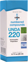 UNDA 220 Numbered Compounds bottle label