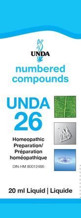 UNDA 26 Numbered Compounds product packaging and label