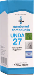 UNDA 27 Numbered Compounds bottle with label - 0.7 fl oz
