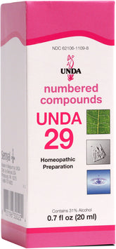 UNDA 29 Numbered Compounds bottle with packaging