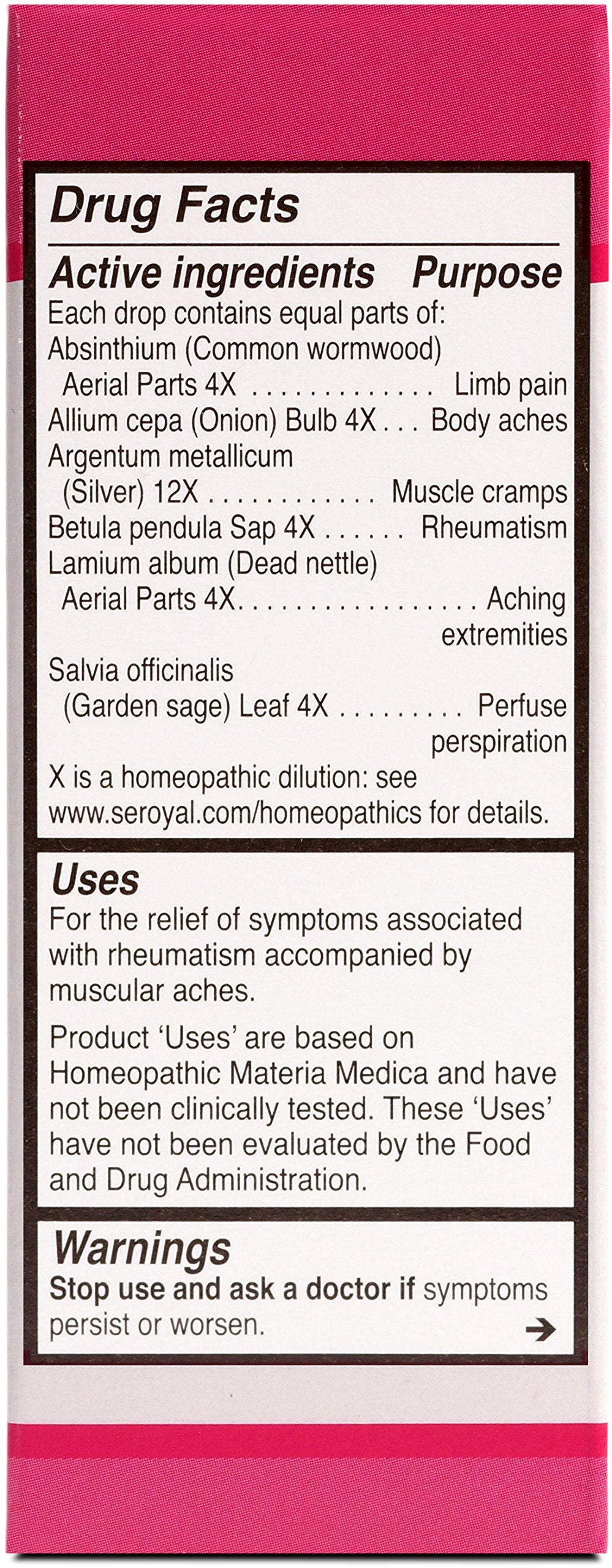 Close-up of UNDA 29 Numbered Compounds product label