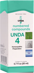 UNDA 4 Numbered Compounds bottle and label