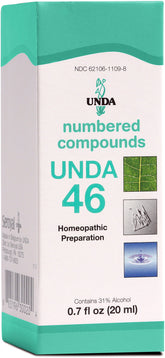 UNDA 46 Numbered Compounds bottle with label