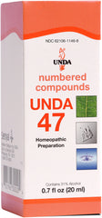 UNDA 47 Numbered Compounds bottle label