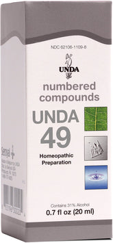 UNDA 49 Numbered Compounds bottle label