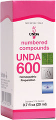UNDA 600 Numbered Compounds bottle and packaging front view