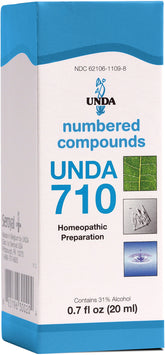 UNDA 710 Numbered Compounds bottle label