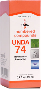 UNDA 74 Numbered Compounds bottle front label