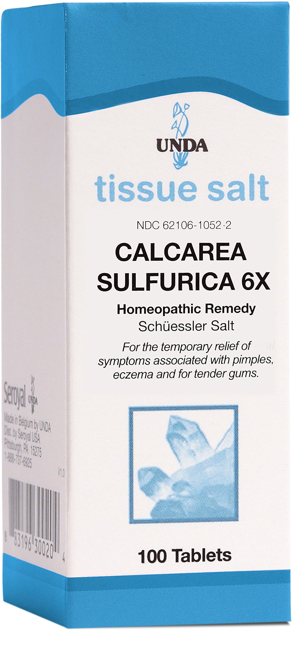 UNDA Calcarea Sulfurica 6X 100 tablets bottle