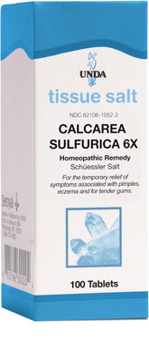 UNDA Calcarea Sulfurica 6X 100 tablets bottle