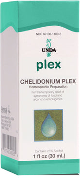 Front view of UNDA Chelidonium Plex bottle (1 fl oz)