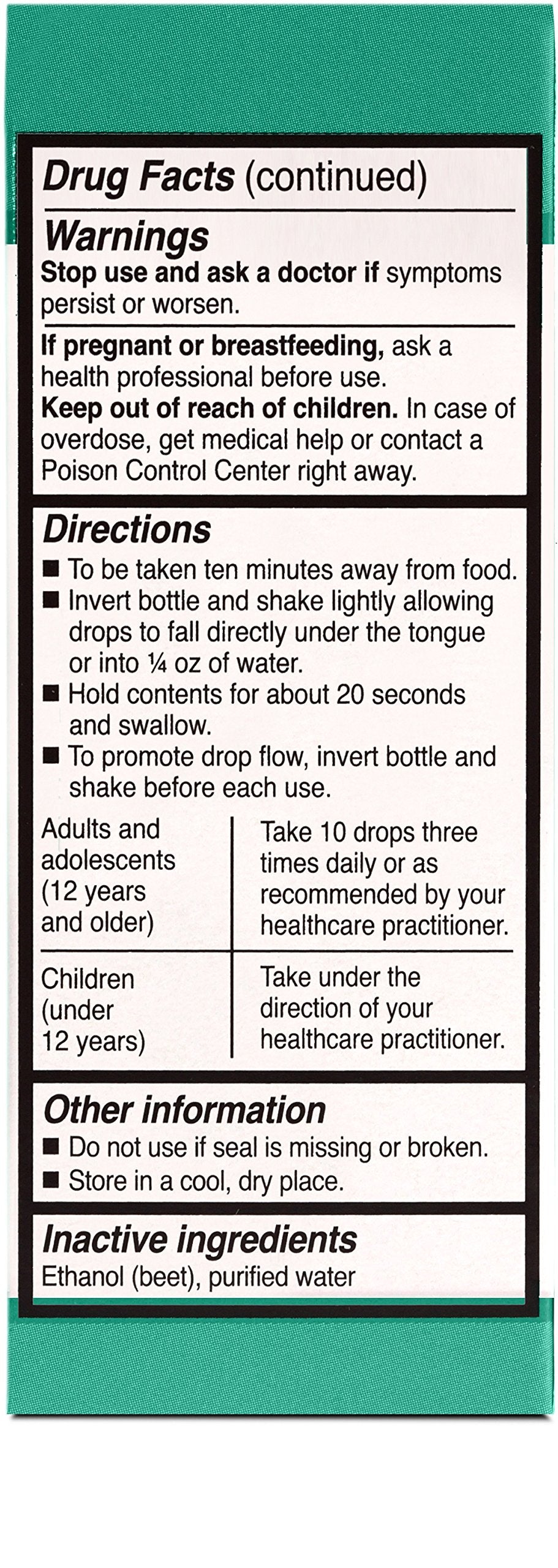 Ingredients overview of UNDA Chelidonium Plex