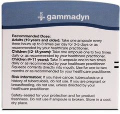 Administration instructions for UNDA GAMMADYN Cu 30 ampoules