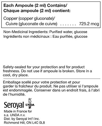 UNDA GAMMADYN Cu bottle label