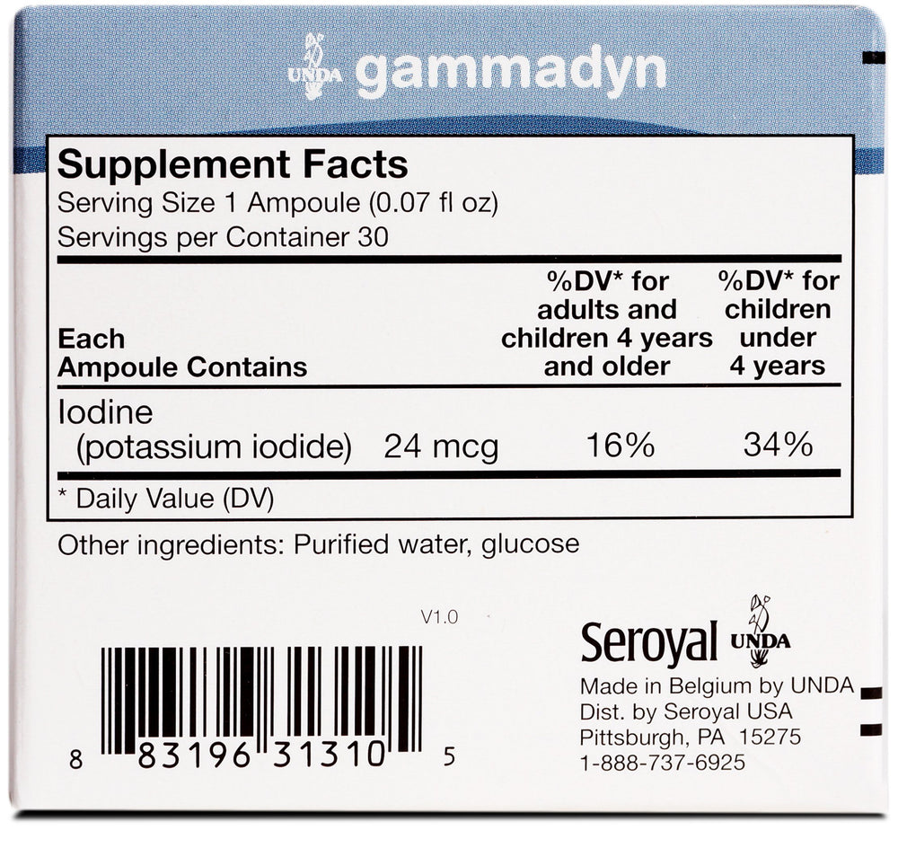 UNDA GAMMADYN I ampoules close-up