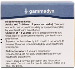 Close-up of UNDA Gammadyn Zn-Cu ampoules