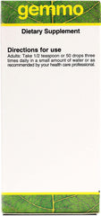 Close-up of UNDA gemmo therapy ampelopsis veitchii label on bottle 4.2 fl oz