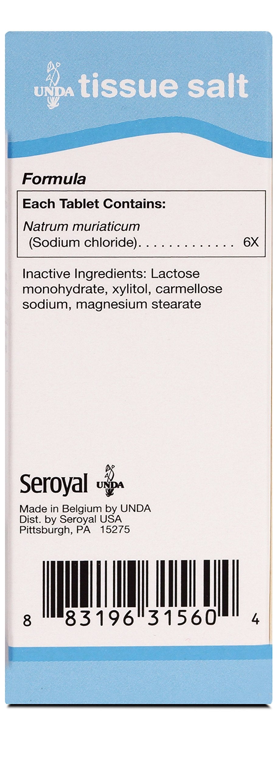UNDA Natrium Muriaticum 6X remedy packaging