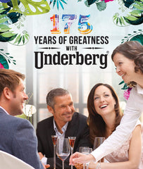 Underberg logo and festive 2024 tin design