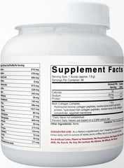 Unflavored collagen powder in glass jar