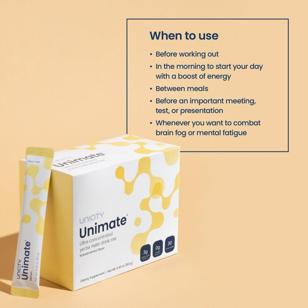 Nutrition label on Unicity Feel Great System bottle
