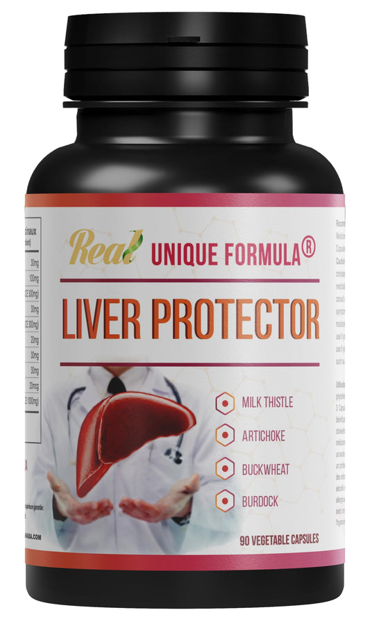 Bottle of Unique Formula Liver Support supplement with ingredients