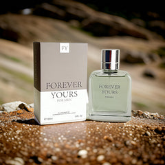 Forever Yours 3.4oz EDP bottle shows premium masculine fragrance