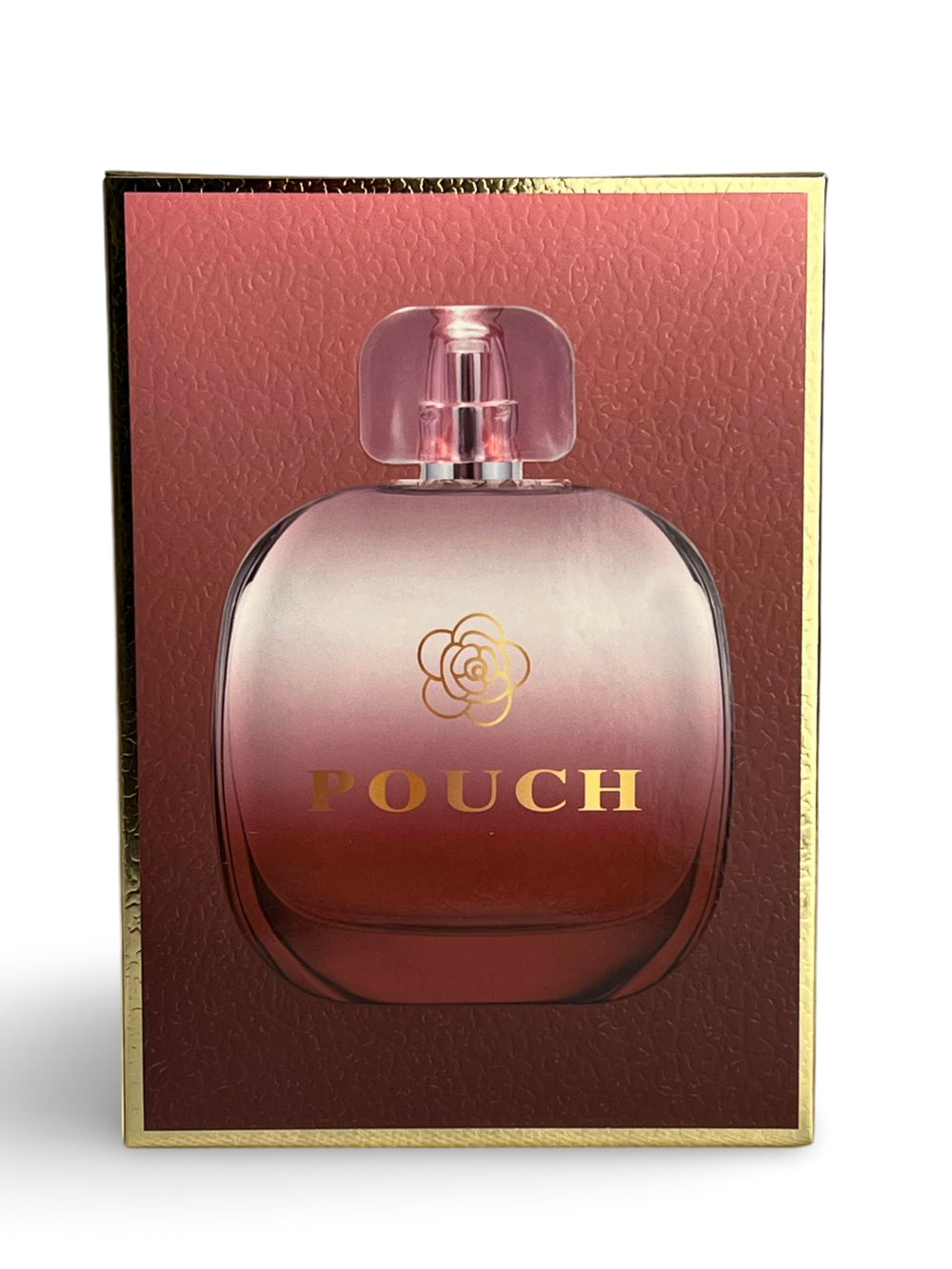 United Scents Pouch Blush Rose box emblem with rose motif on display