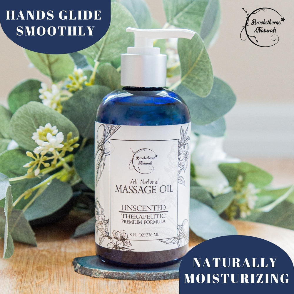 All-natural USA-made massage oil packaging