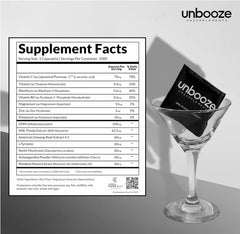 Ingredient highlights DHM and Milk Thistle in Unbooze