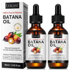 Uocasi Batana oil bottle showing pure, nourishing formula for hair care.