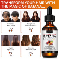 Batana oil on hair strands suggesting moisture and softness.