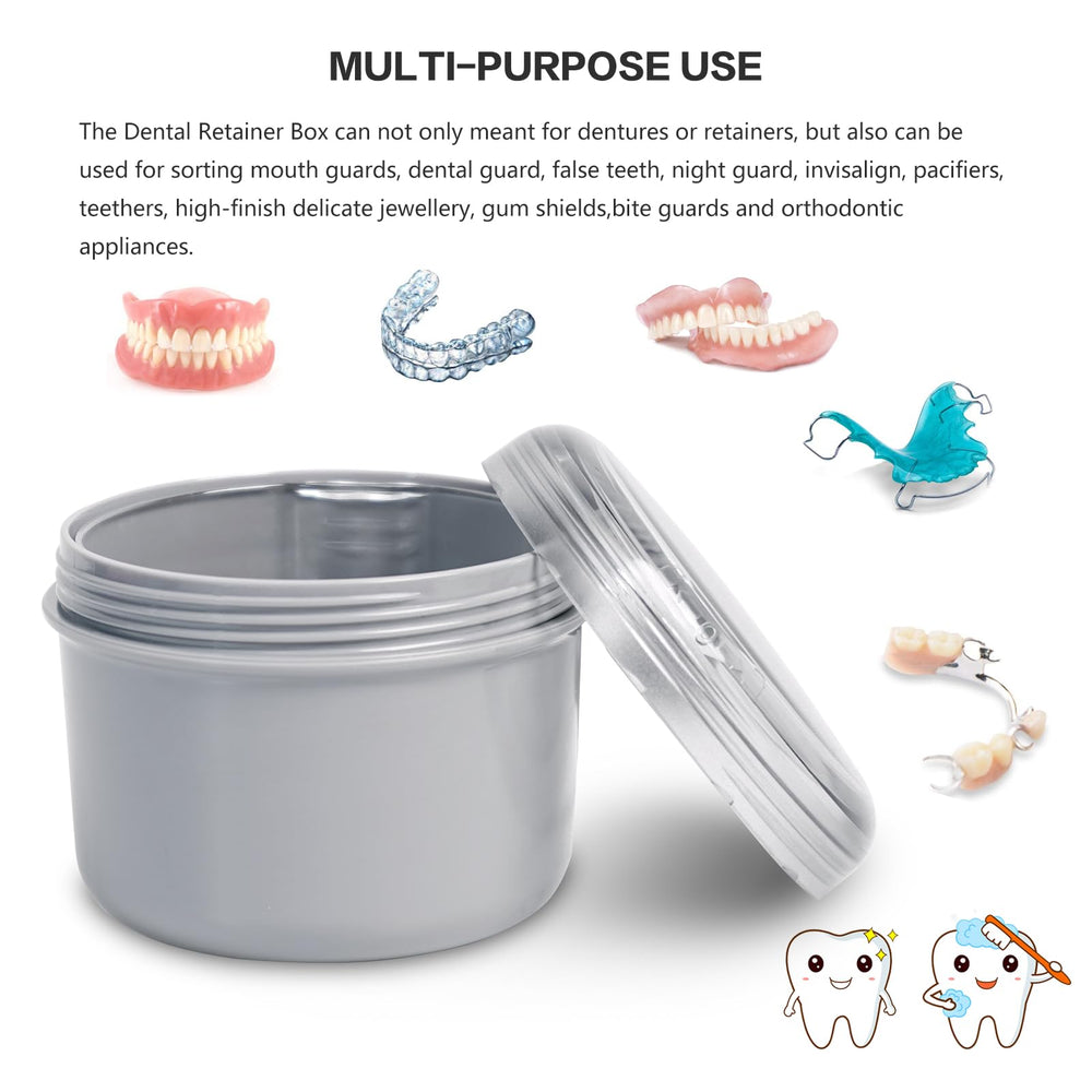 Durable denture cleaning case with large soaking space