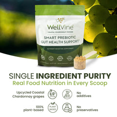 Upcycled Chardonnay grape marc ingredient used in the powder