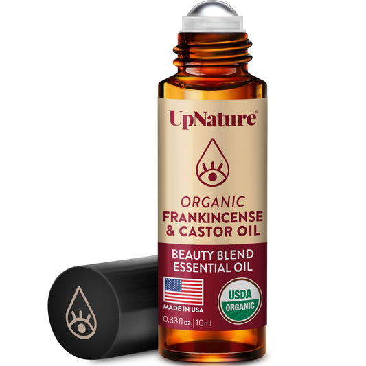 UpNature Organic Castor Oil and Frankincense Eye Roller bottle