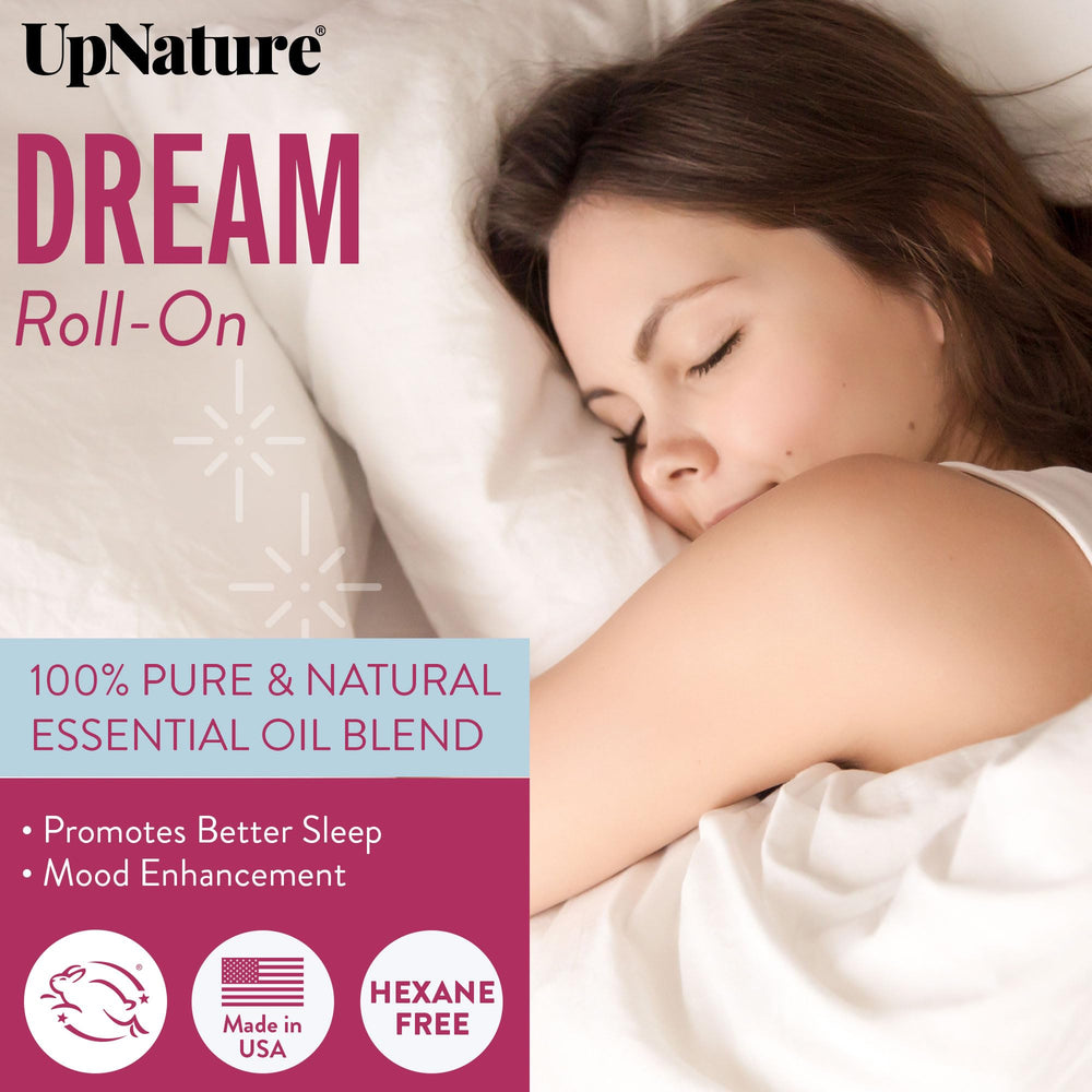 Close-up of Dream Sleep Roll-On with lavender and chamomile oils