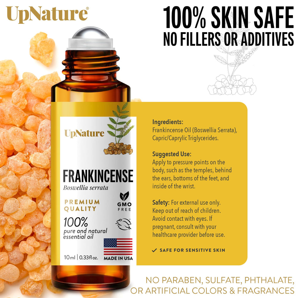 Ingredients label: Frankincense oil and MCT carrier oil