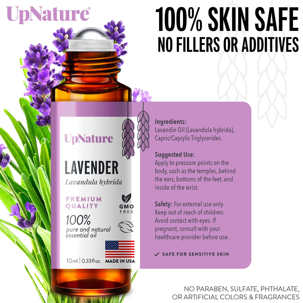 Bedtime relaxation with lavender oil roll-on