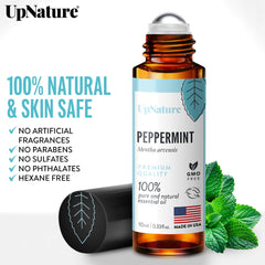 Product shot of UpNature Peppermint Roll-On for pregnancy nausea