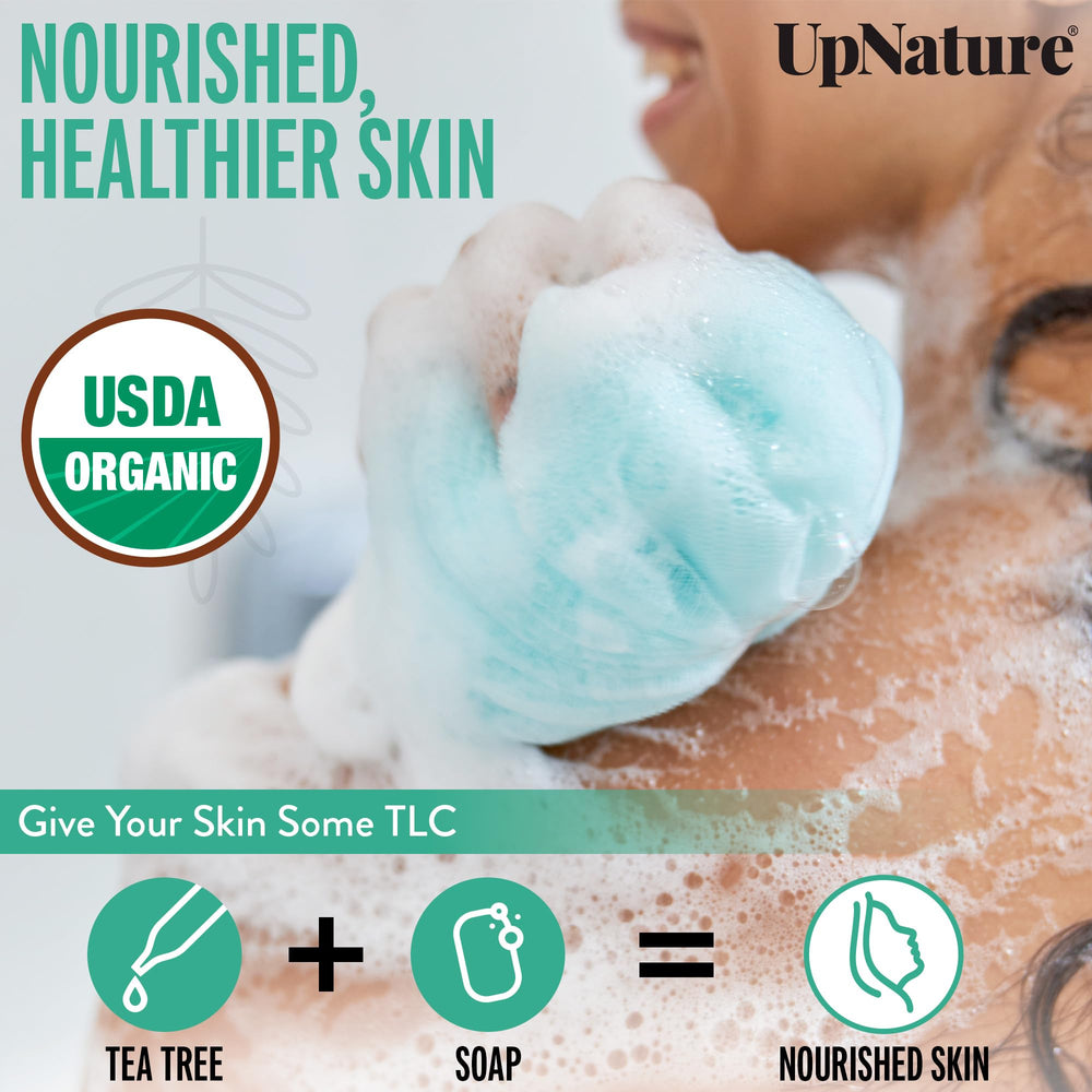 Tea tree oil applied to skin with carrier oil