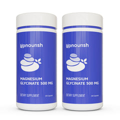 UpNourish Chelated Magnesium Glycinate 500mg capsules bottle