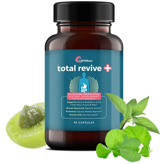 Product bottle of UpWellness Total Revive+ Digestive Enzymes