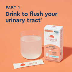 Gluten-free and vegan label on Uqora Flush packaging