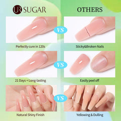UR SUGAR Green neon extension gel for fresh spring looks and shine.