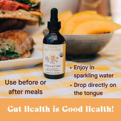 Gentian, fennel, and ginger herbs used in the bitters
