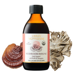 Bottle of Urban Moonshine Mushroom Immune supplement
