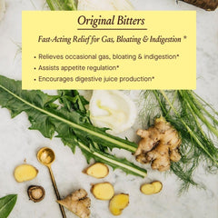 Urban Moonshine Digestive Bitters label close-up showing organic certification.