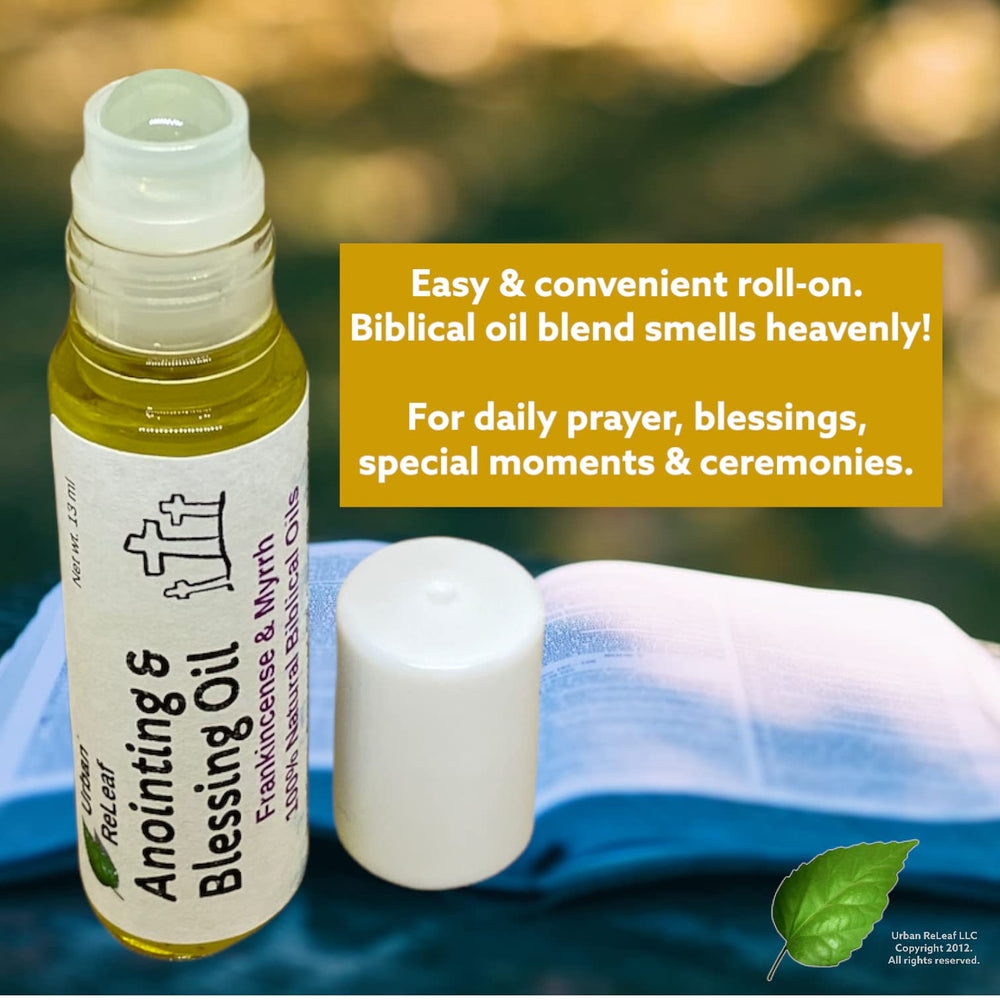 Close-up of roll-on applicator with oil blend